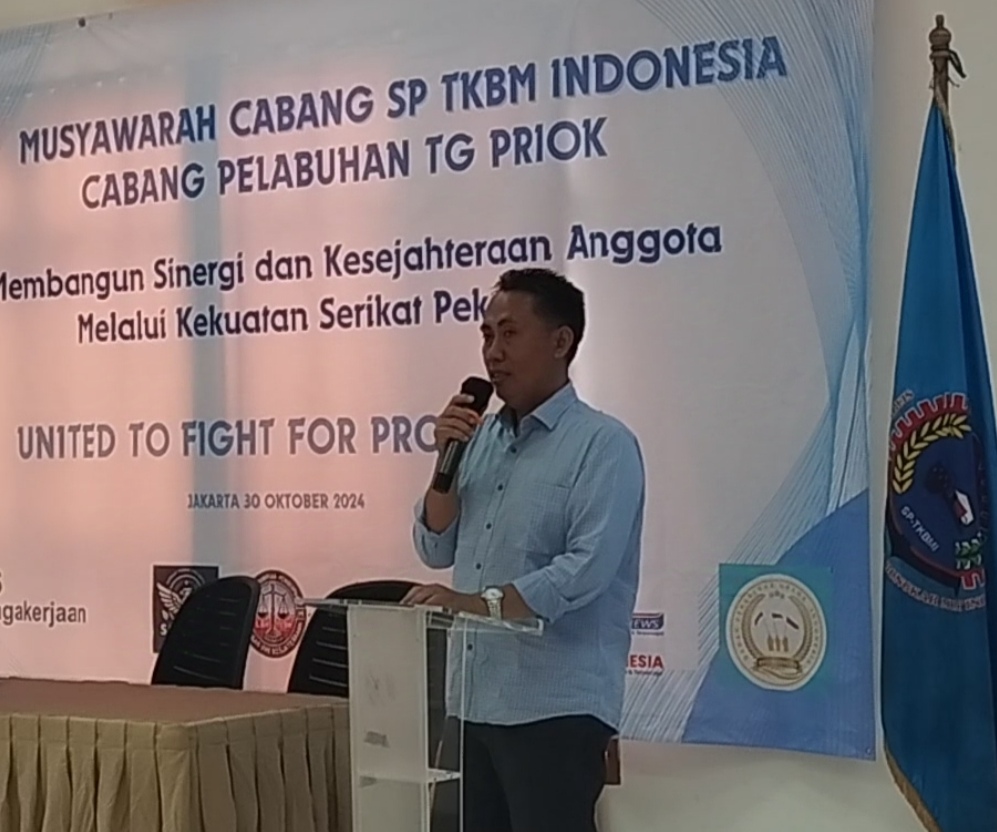 Pesan  ketua koperasi KS Sejahtera dan Ketua Umum APBMI di pemilihan ketua cabang SP TKBMI Pelabuhan Tanjung Priok