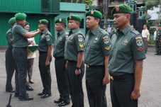 Dandim 0502 /JU sampaikan pesan saat upara kenaikan pangkat