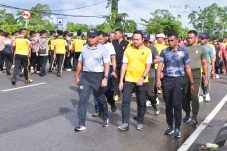 Bentuk sinergi di hari Bhayangkara TNI-Polri olahraga bersama