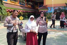 Satlantas Polres Pelabuhan Tanjung Priok beri edukatif bertajuk Police Goes to School