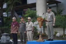 Pemkot Jakarta Utara Gelar Apel Gabungan yang Bertema Apel Operasi Bina Tertib Praja