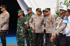 Dandim 0502/JU  dampingi Danrem 052/Wkr hadiri gerakan pangan murah