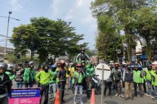 Komunitas Ojol suport unjuk rasa