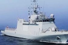 Kapal Patroli Furor P-46 milik Spanyol yang dikirim untuk mendukung misi kemanusiaan Global