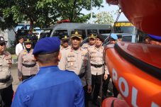 Kapolres gelar apel kesiapan personel dan peralatan hadapi cuaca extrim