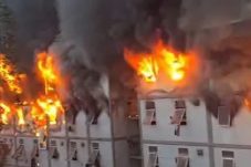 Hunian Pekerja Konstruksi Ikn Terbakar
