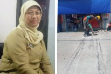 Alergi ! Ditanya Pekerjaan Jalan dan Saluran di RW 03 Tugu Selatan, Kasudin PRKP  Ir.Suharyanti, M.T, Tuding Wartawan Seperti Penyidik