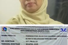 Penanda Tanganan Fakta Integeritas di Jakut hanya cari muka, Proyek Sudin PRKP di RW. 03 Tugu Selatan bukti nyata
