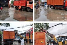 Kasatpel Lh Pademangan bersama jajaran kelurahan Ancol menangani sampah di TPS RW 04