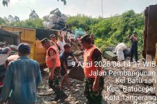 Satgas Penanganan Sampah Koramil 02/btc,Sasar Tumpukan Sampah di Kelurahan Batu Sari