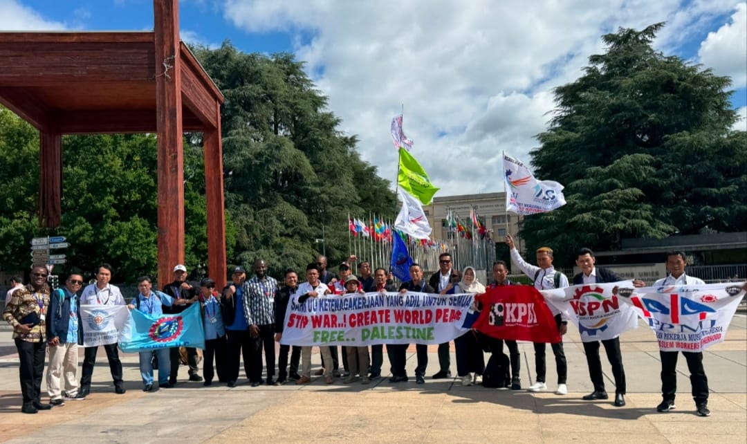 Free, Free Palestine Gema di Jenewa: Ratusan Buruh 25 Negara Desak Palestina Jadi Anggota Tetap ILO