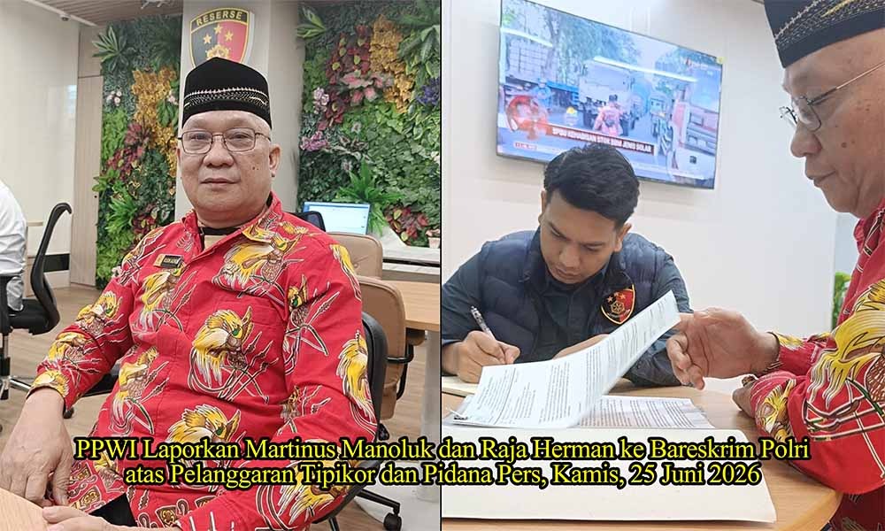 Diduga Korupsi dan Kriminalisasi Pers, Dua Nama Dilaporkan PPWI ke Bareskrim Polri