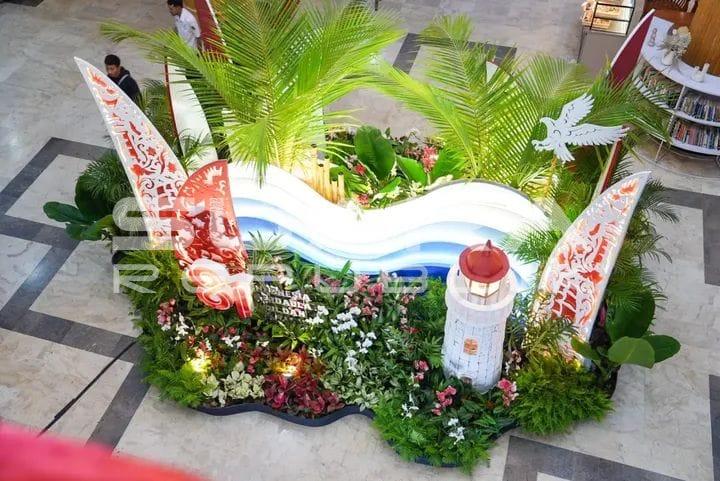 Sambut HUT RI ke 81 Sudin Pertamanan dan Hutan Jakarta Utara Rias Kantor Walikota dengan Nuansa Semarak