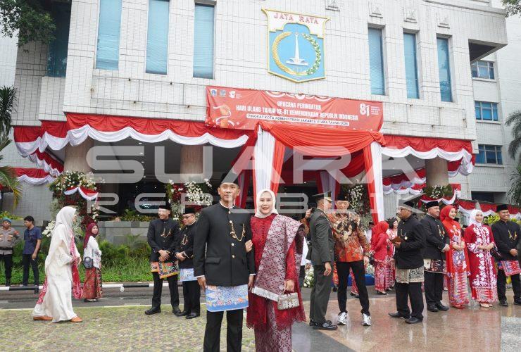 Kodim 0502/JU Ikuti Upacara HUT ke-81 RI Bersama Forkopimko Plus Jakarta Utara