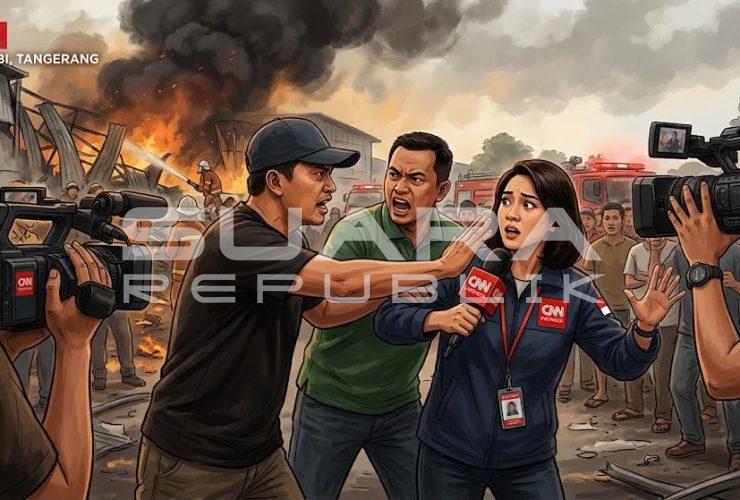 Intimidasi Reporter CNN Indonesia Saat Live, Oknum Keamanan Kawasan Terancam UU Pers
