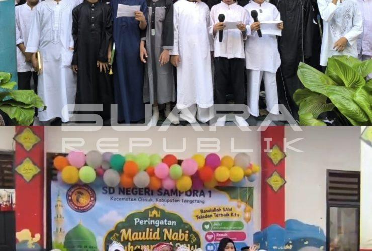 Tingkatkan Karakter Siswa, SDN Sampora 1 Peringati Maulid Nabi Muhammad SAW 1448 H