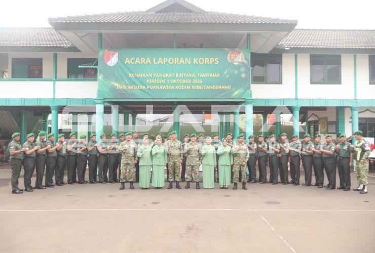 Dandim 0506/Tgr Pimpin Momen Kenaikan Pangkat Personel Bintara dan Tamtama