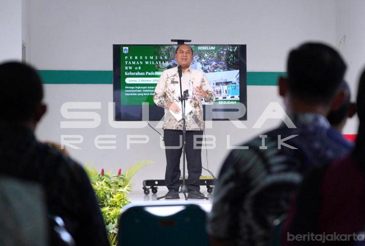 Sekko Jakut dampingi Sekda Resmikan RTH di RW 08 Kelurahan Pademangan Timur 