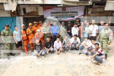 Kodim 0502/JU Gelar Karya Bakti Bedah Rumah dan Bersihkan Pasar Sungai Bambu