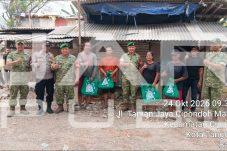 Koramil 01/Tangerang Gelar On The Spot, Salurkan 10 Paket Sembako di Cipondoh Makmur