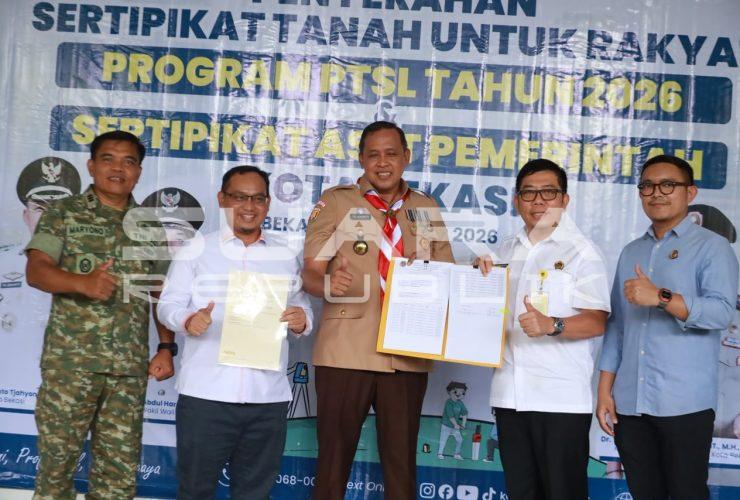 Pemkot Bekasi Serahkan 600 Sertifikat Tanah PTSL 2026, Warga dari 9 Kelurahan Menerima Manfaat