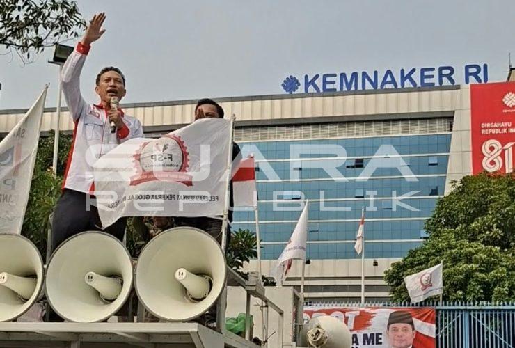 Buruh Epson Demo di Kemnaker, Desak Usut Union Busting