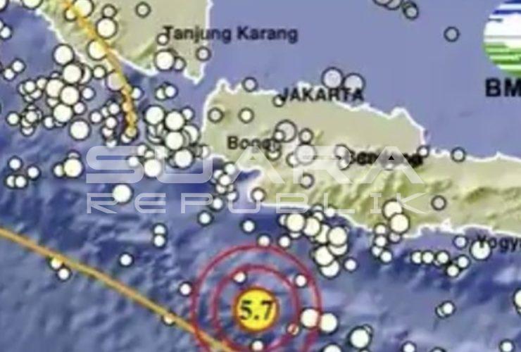 Gempa M 5,7 Guncang Laut Selatan Sukabumi, BMKG Pastikan Tidak Berpotensi Tsunami